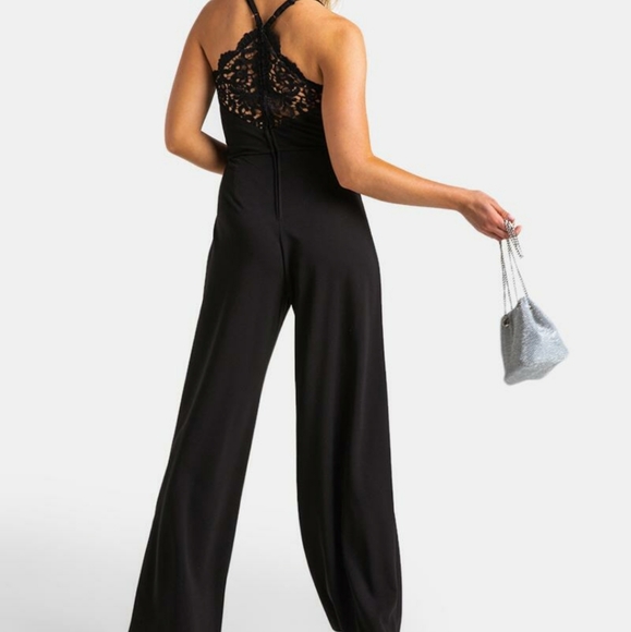 Francesca's Collections Pants - Francesca's Lace Open Back Dress Jumpsuit